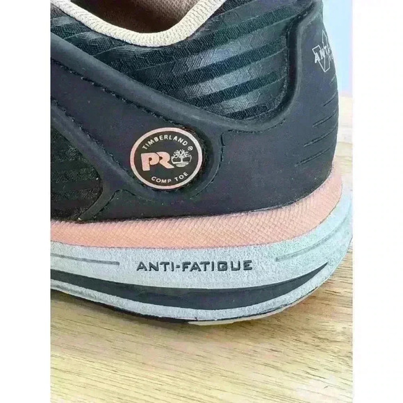 Timberland PRO‎ Drivetrain Comp-Toe Work Sneaker Black & Pink Women's Size 8.5 - Picture 6 of 12